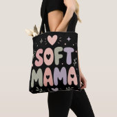 Zachte Mama Pastel Typografie Ontwerp Tote Bag (Dichtbij)