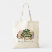 Zachte Mama Retro Baby Essentials Design | Cute Mo Tote Bag (Achterkant)