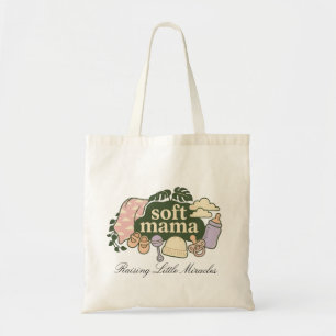 Zachte Mama Retro Baby Essentials Design Cute Mo Tote Bag