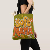 Zachte Mama Retro Bloemige Groovy Design | Schatti Tote Bag (Dichtbij)