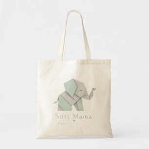 Zachte Mama Schattig Pastel Olifant – Minimalistis Tote Bag