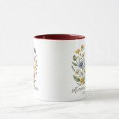 Zachte Mama Wildflower Cursief Bloemendesign Mok (Midden)
