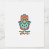Zachte Marokkaanse Kawaii Hamsa Hamsa Hand Sticker (Enkel label)