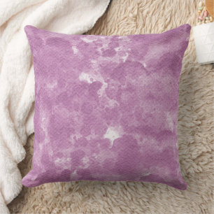 Zachte Mauve Lila Waterverf Wash Patroon Kussen
