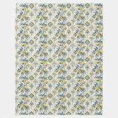 Zachte Mediterrane Stijl Deken Blauw Witte Tonen (Voorkant)