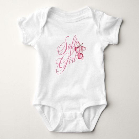 Zachte Meisje Roze Strik – Schattig Coquette Romper (Voorkant)