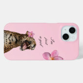 Zachte Meisjes Roze Luipaard Hoesje |Trendy & Meis (Achterkant (horizontaal))