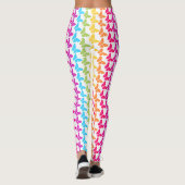 Zachte Meisjesachtige Kleurrijke Regenboog Vlinder Leggings (Achterkant)