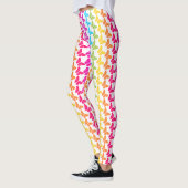 Zachte Meisjesachtige Kleurrijke Regenboog Vlinder Leggings (Links)