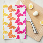 Zachte Meisjesachtige Kleurrijke Regenboog Vlinder Theedoek (Quarter Fold)