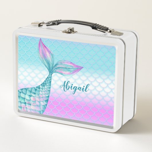 Zachte Meisjesachtige Paarse Turquoise Zeemeerminn (Voorkant)