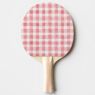 Zachte Meisjesachtige Roze Witte Geruite Strepen Tafeltennisbatje
