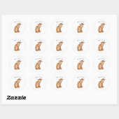 Zachte Meow Kat Waterverf Sticker (Vel)