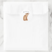 Zachte Meow Kat Waterverf Sticker (Tas)