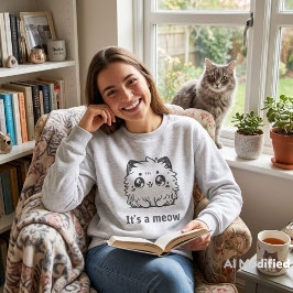 Zachte meow trui voor vrouwen