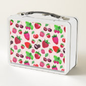 Zachte metalen lunchbox voor kinderen met aardbeip (Achterkant)