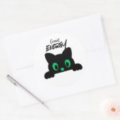 Zachte Minimaal Kawaii Dierengezicht Sticker (Envelop)