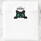 Zachte Minimaal Kawaii Dierengezicht Sticker (Tas)