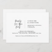 Zachte Minimalistisch, Zwart, Trouwen Elopement Kaart (Voorkant / Achterkant)