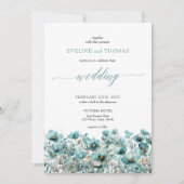 Zachte minimalistische boho zomer turquoise wilde kaart (Voorkant)