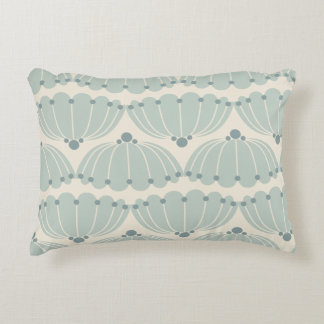 Zachte Mint en Beige Scallop Accent Kussen