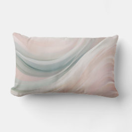 Zachte Mint en Roze Kustgolven Kussen