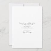 Zachte Mint Groene Bloemen Monogram Bruiloft Kaart (Achterkant)