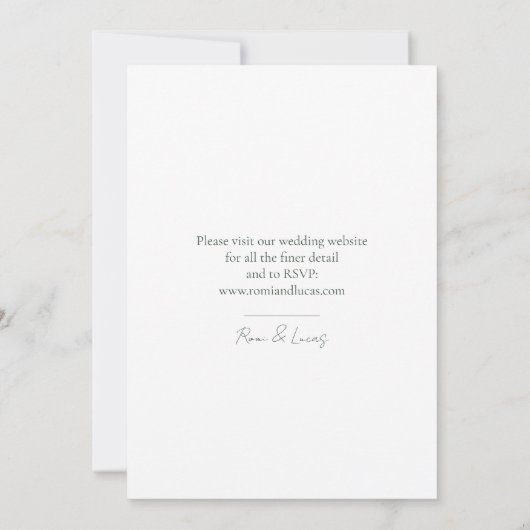 Zachte Mint Groene Bloemen Monogram Bruiloft Kaart (Achterkant)