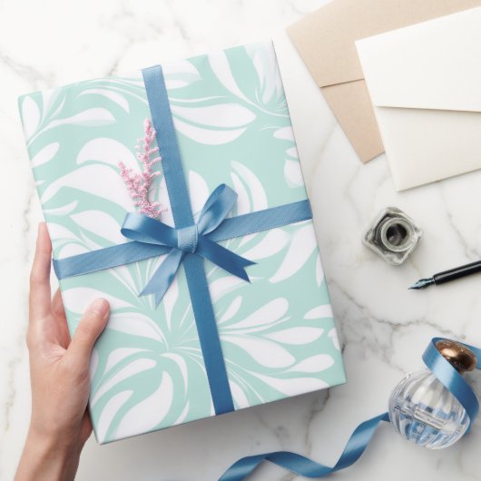 Zachte Mintgroene Verse Bries Abstract Patroon Cadeaupapier (Geschenken)