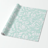 Zachte Mintgroene Verse Bries Abstract Patroon Cadeaupapier (Uitgerold)
