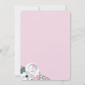 Zachte Mist blauwe blush roze Bloem Bridal brunch Kaart (Achterkant)