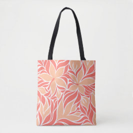 Zachte moderne bloemige stijlvolle patroon oranje  crossbody tas