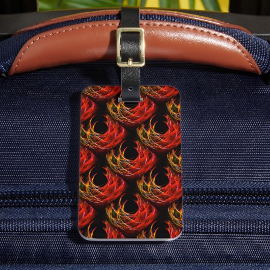 Zachte moderne boho elegante abstracte kunstpatroo bagagelabel (Voorkant Insitu 2)