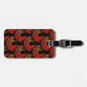 Zachte moderne boho elegante abstracte kunstpatroo bagagelabel (Voorkant horizontaal)