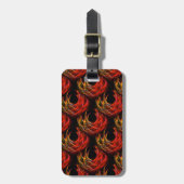 Zachte moderne boho elegante abstracte kunstpatroo bagagelabel (Voorkant verticaal)