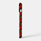 Zachte moderne boho elegante abstracte kunstpatroo iPhone 15 case (Linkerkant)