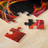 Zachte moderne boho elegante abstracte kunstpatroo legpuzzel (Zijkant)