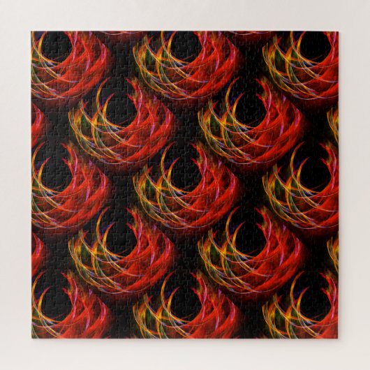 Zachte moderne boho elegante abstracte kunstpatroo legpuzzel (Verticaal)