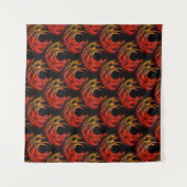 Zachte moderne boho elegante abstracte kunstpatroo wandkleed (Voorkant (horizontaal))