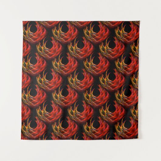 Zachte moderne boho elegante abstracte kunstpatroo wandkleed (Voorkant)