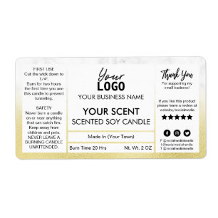 Zachte moderne goudkleurige en met marmer gecentre etiket