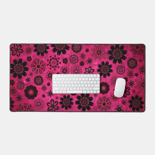 Zachte moderne trendy meisjesachtige bloempatroon  bureaumat (Keyboard & Muis)