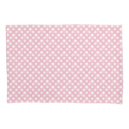Zachte mooie roze polka stippen vlek kussensloop (Voorkant)