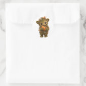 Zachte Mos Beer Pompoen Sticker (Tas)