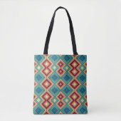 Zachte multi-kleurige diamant & strepen tote bag (Voorkant)
