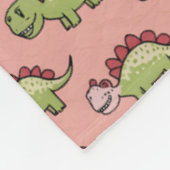 Zachte naadloze dinosauruspatroon fleece deken (Hoek)