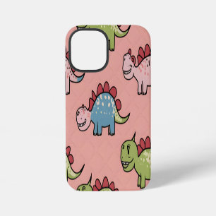 Zachte naadloze dinosauruspatroon iPhone 12 mini hoesje