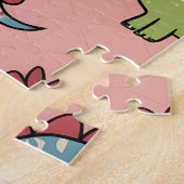 Zachte naadloze dinosauruspatroon legpuzzel (Zijkant)