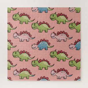 Zachte naadloze dinosauruspatroon legpuzzel