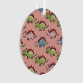 Zachte naadloze dinosauruspatroon ornament (voorkant)